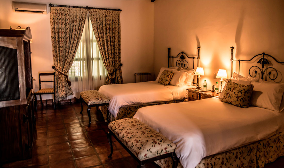 two beds in a room
