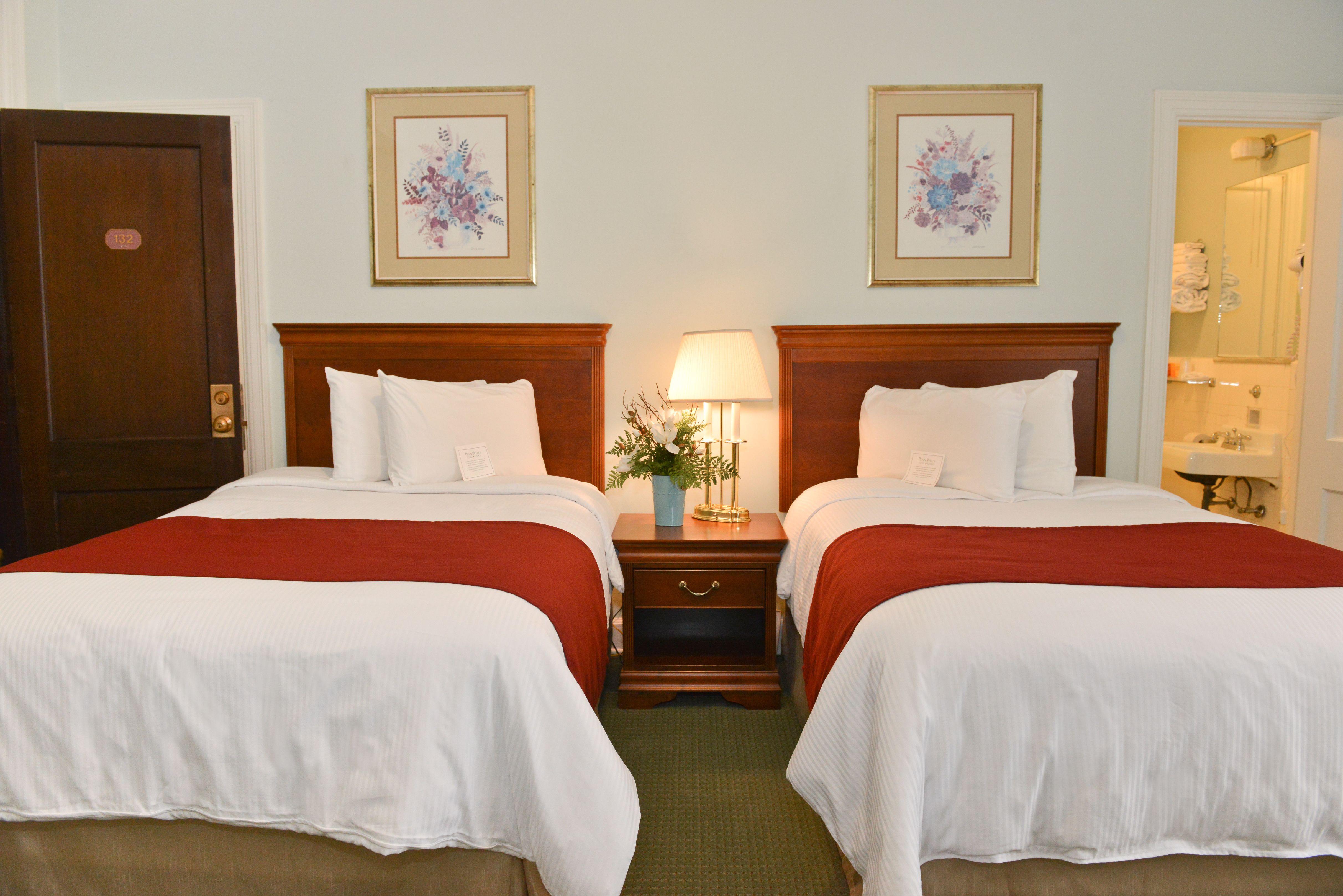 two beds in a room