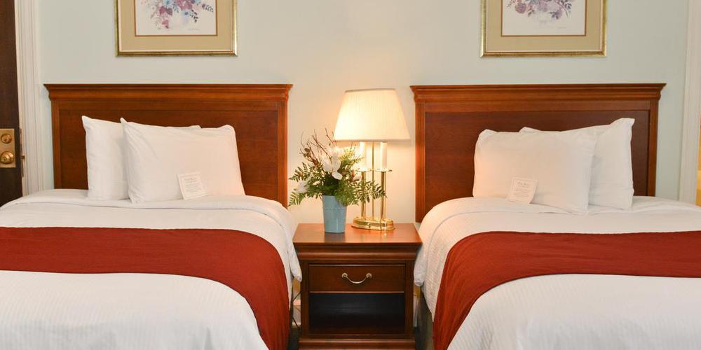 two beds next to each other