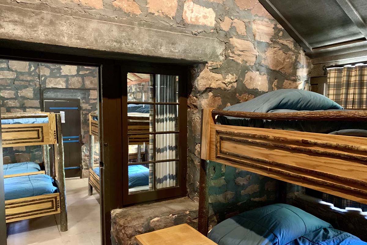 a bunk bed in a room
