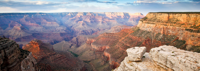 a large canyon with red rocks