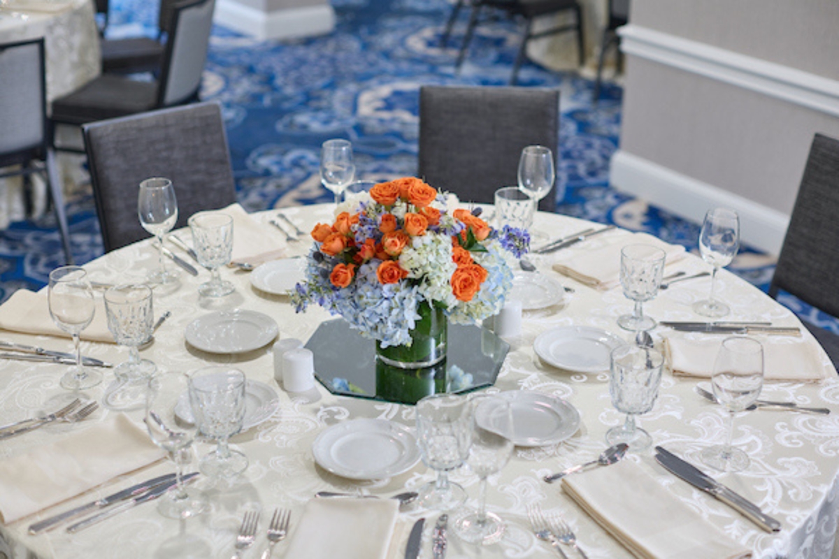a table set for a dinner party