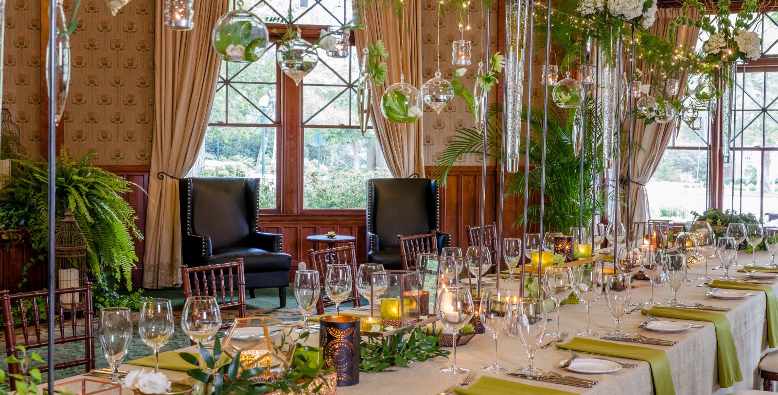 a table set for a party