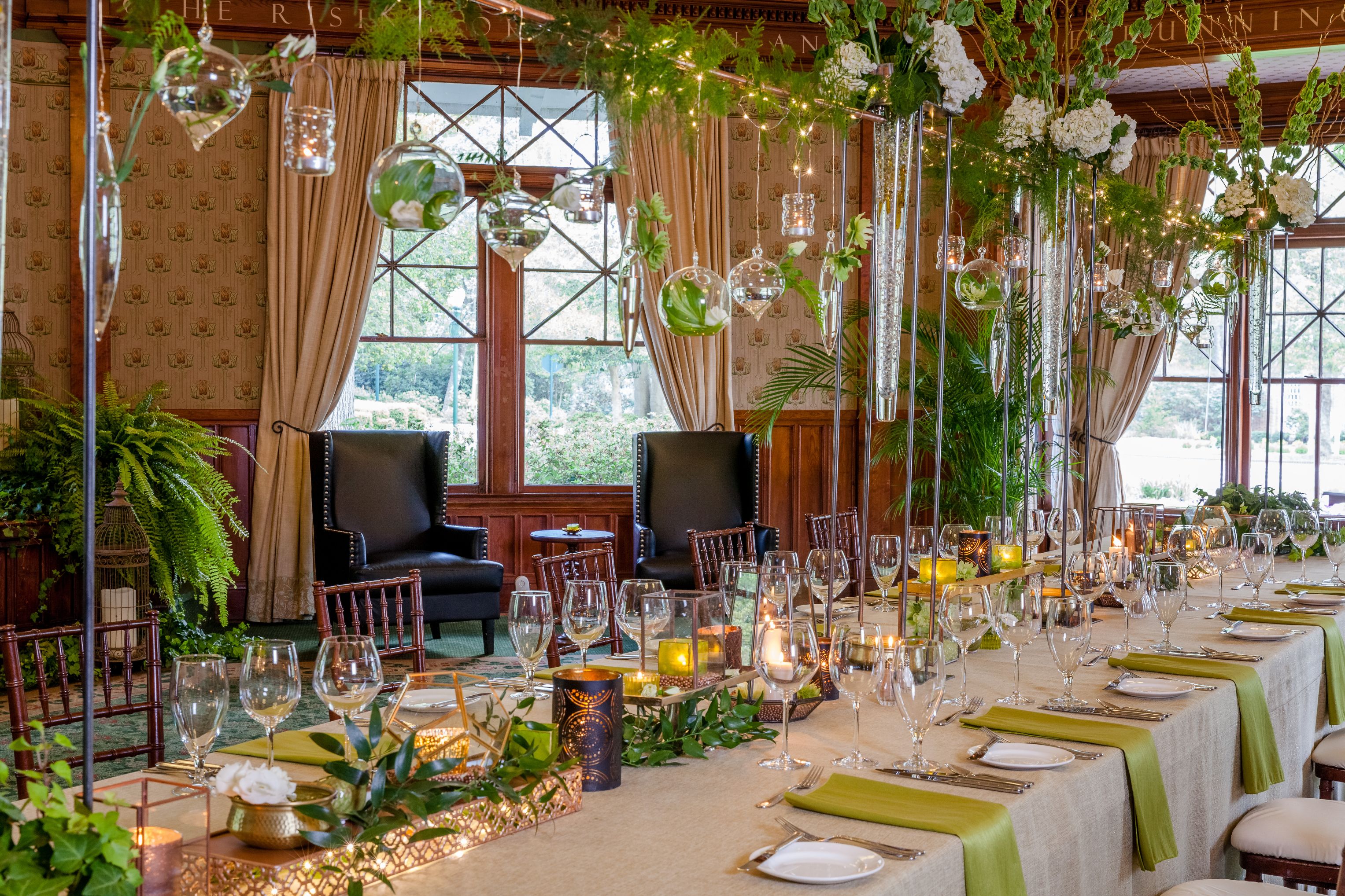a table set for a party