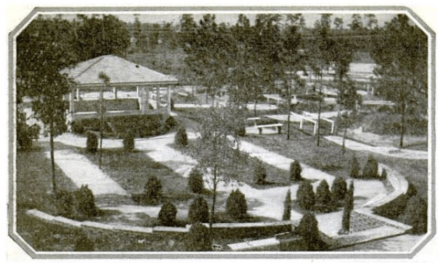 an aerial view of a park