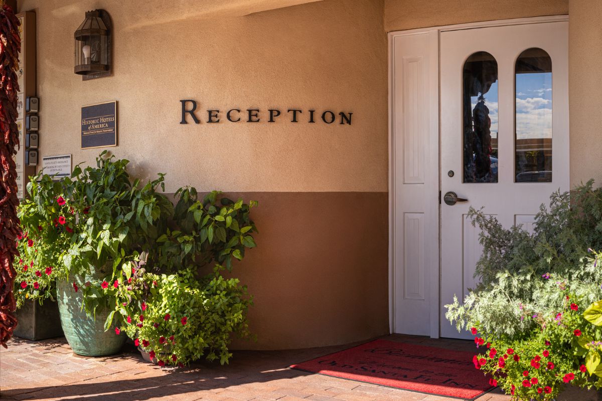 a front door of a hotel