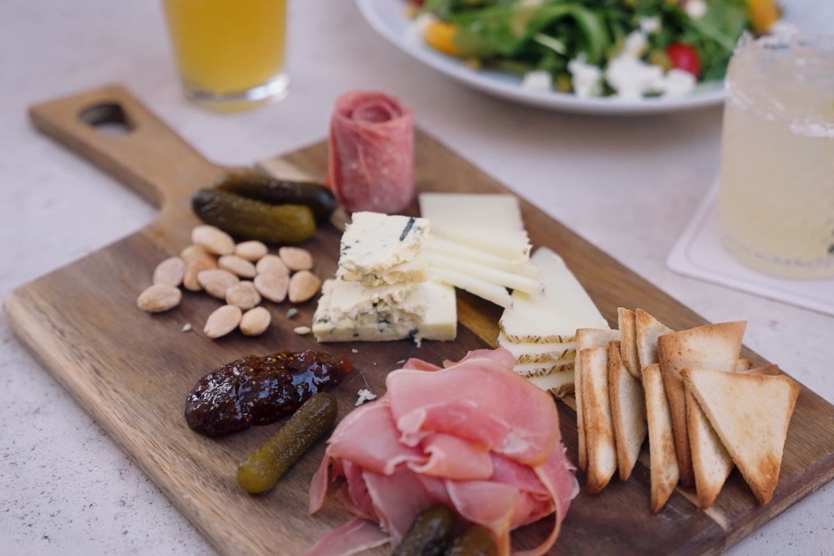 a plate of food on a table