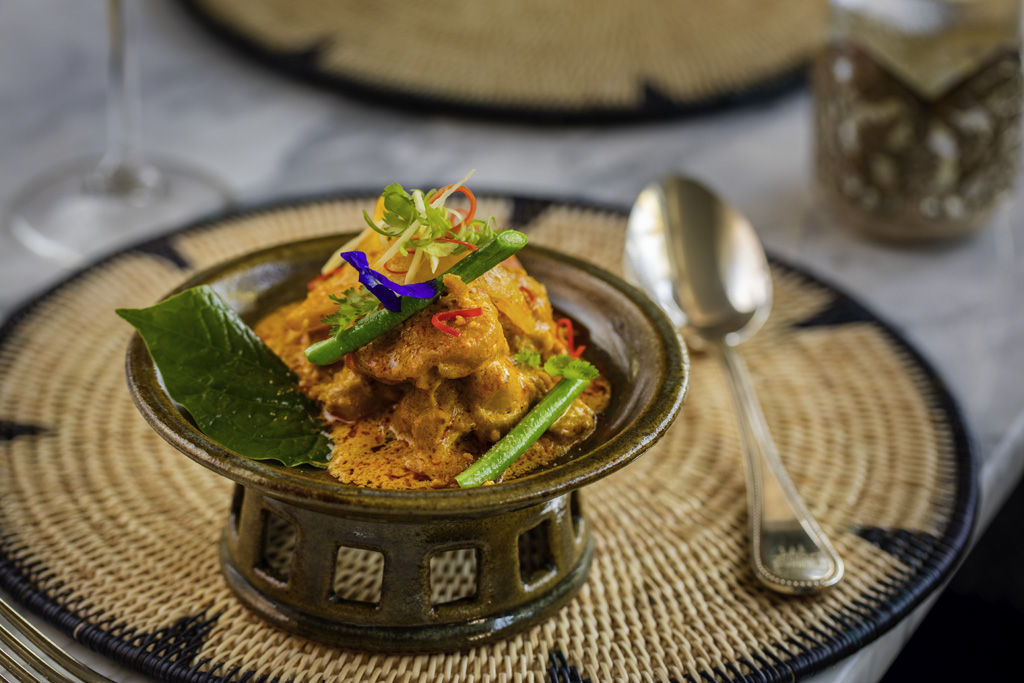 a bowl of food on a table
