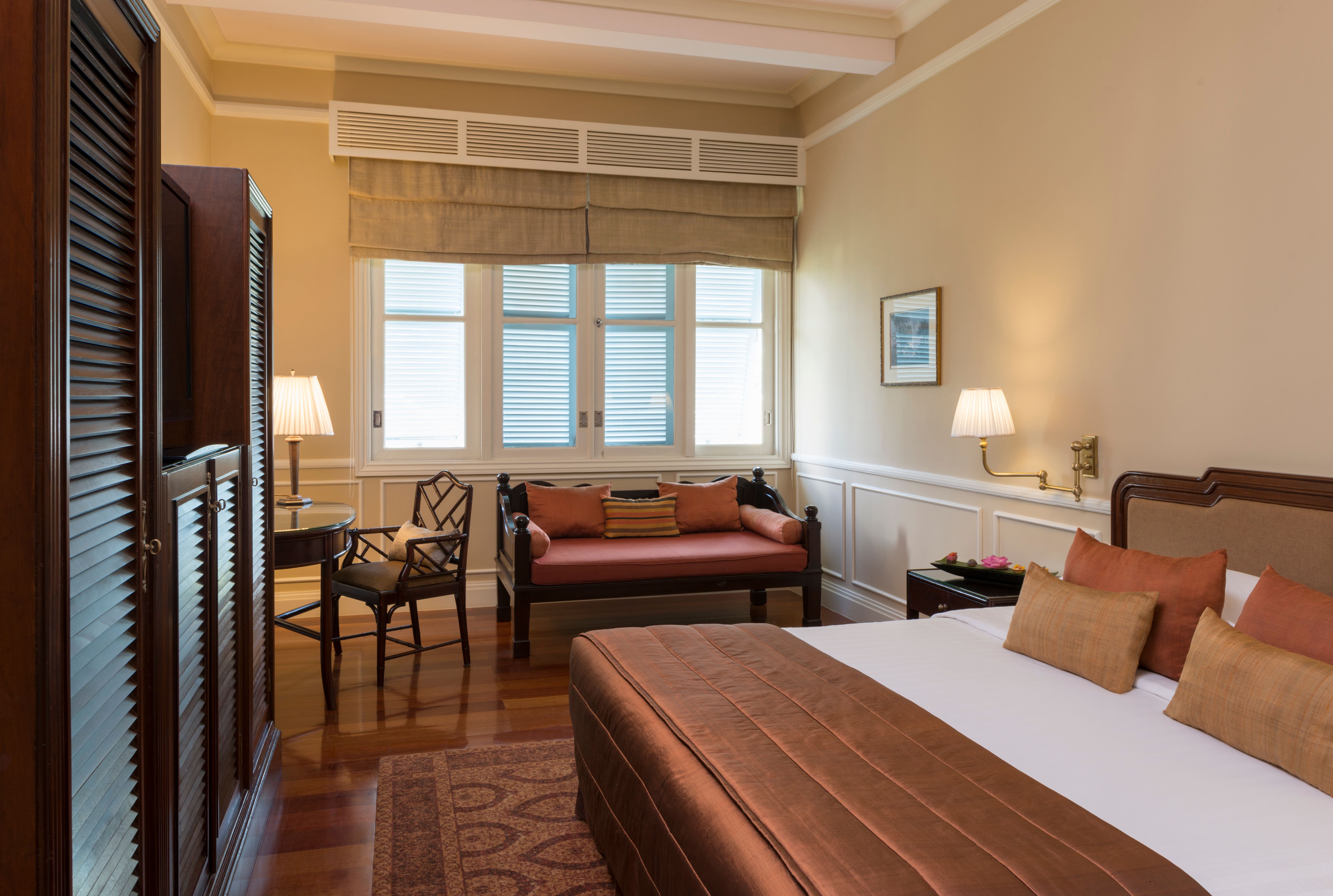 a room with a bed and a couch