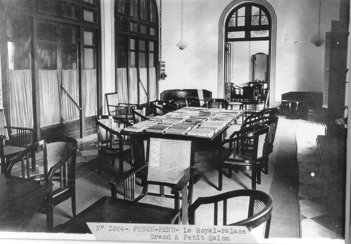 a room with a table and chairs