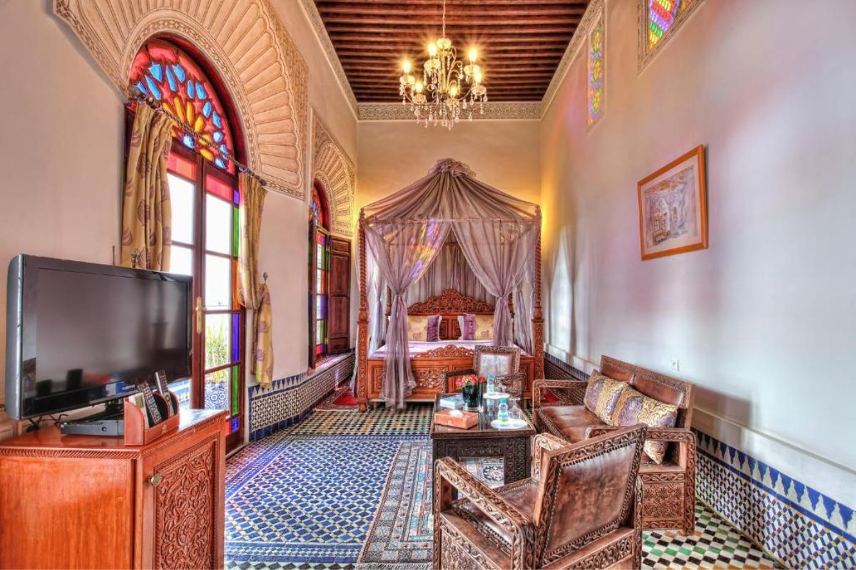 a room with a bed and a couch