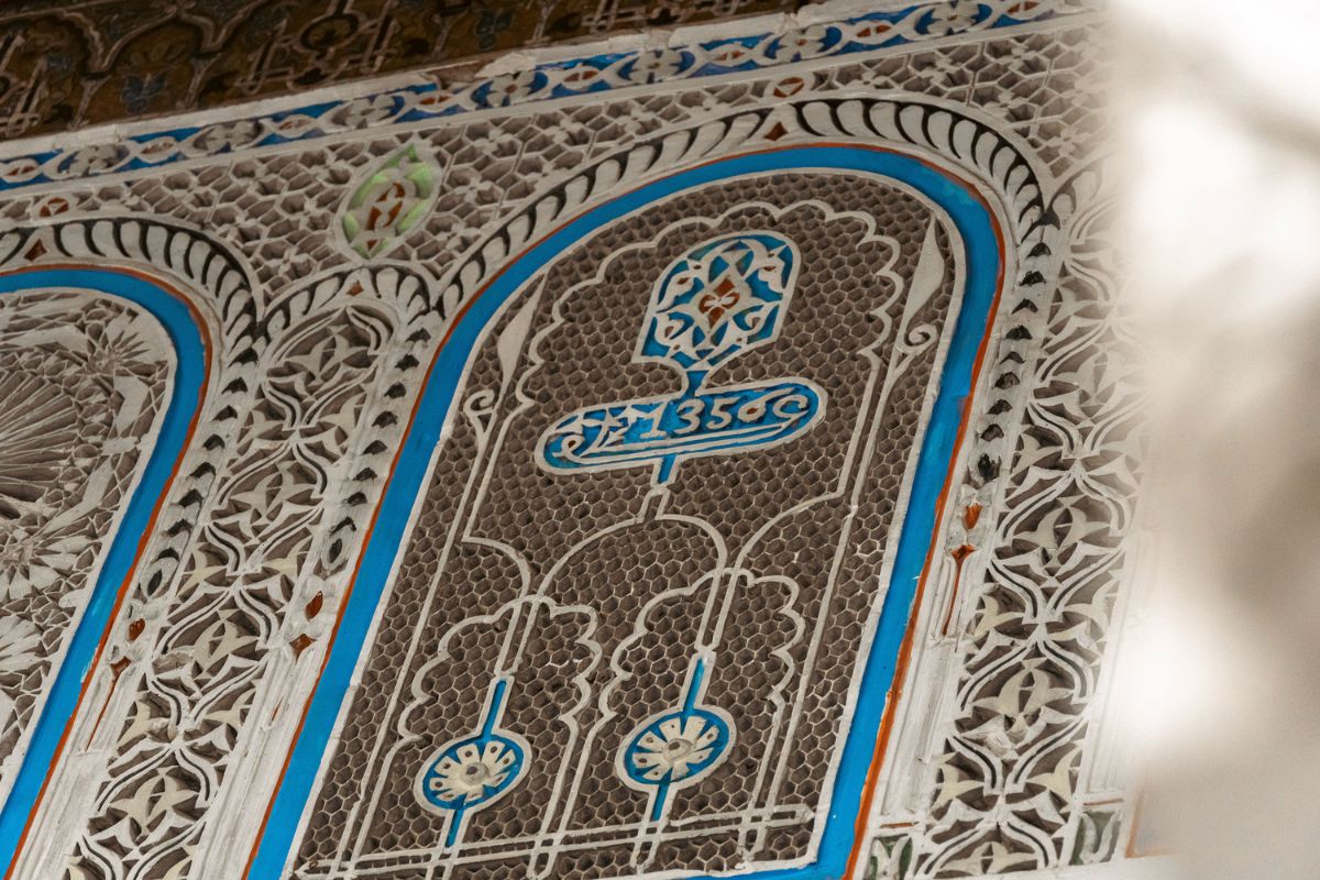 a close up of a wall