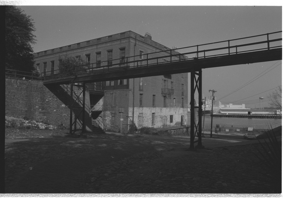 a bridge over a building