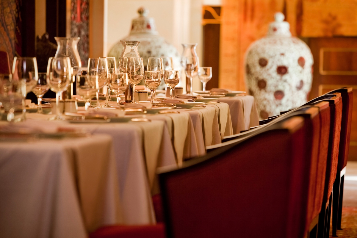 a table set for a dinner party