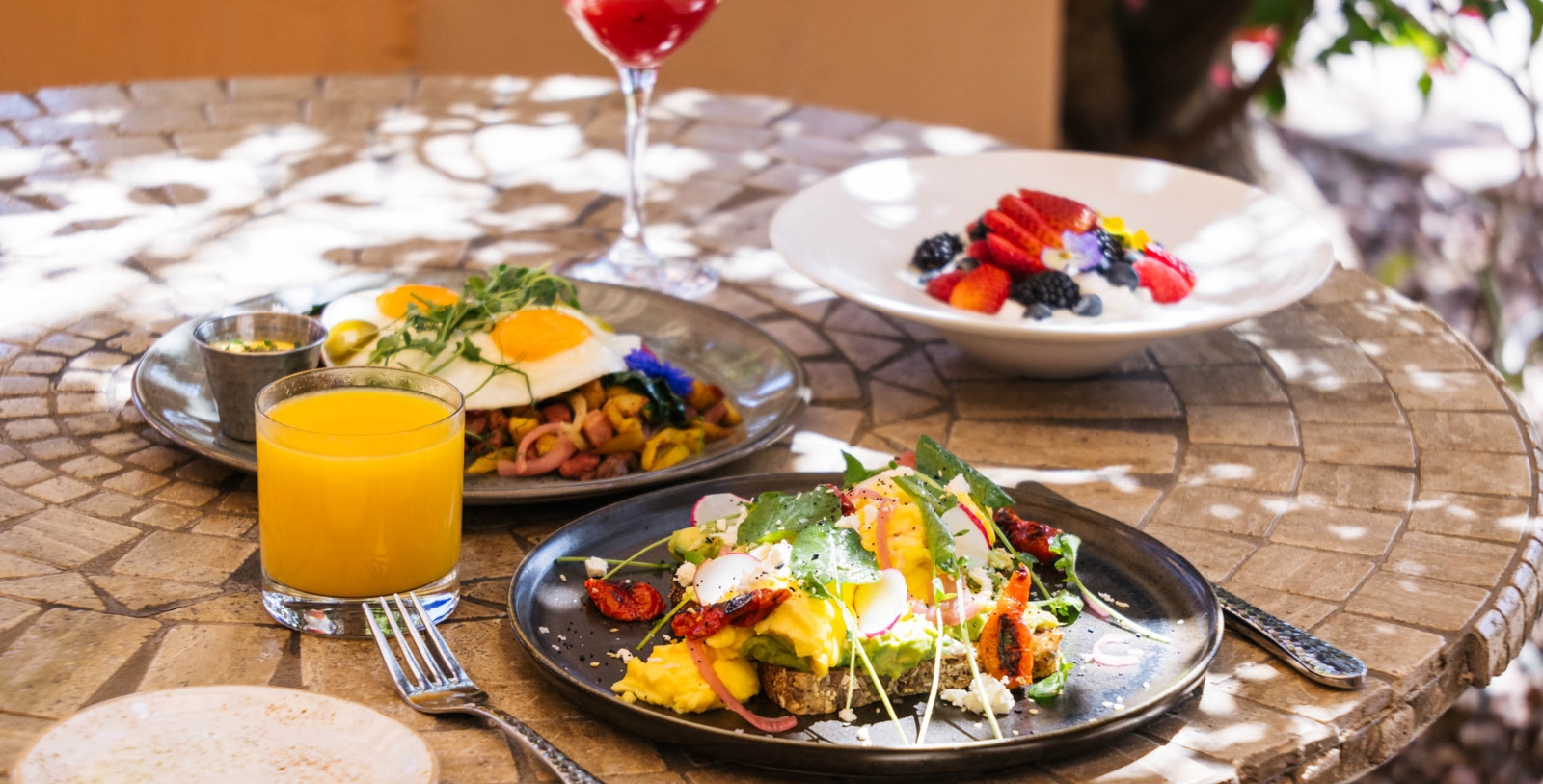 plates of food on a table