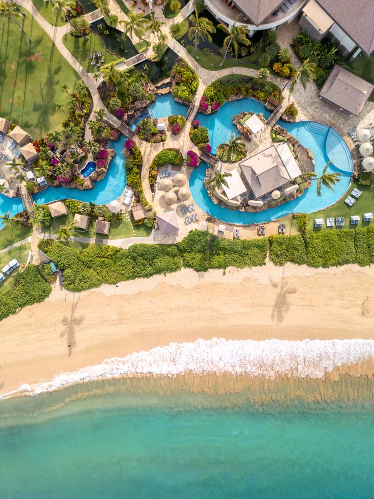 a swimming pool and a beach