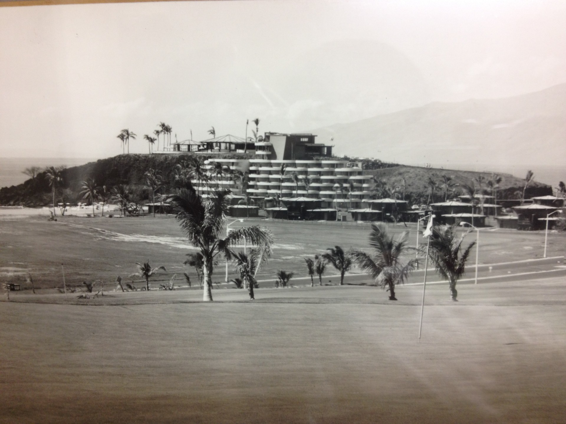 a large building on a hill