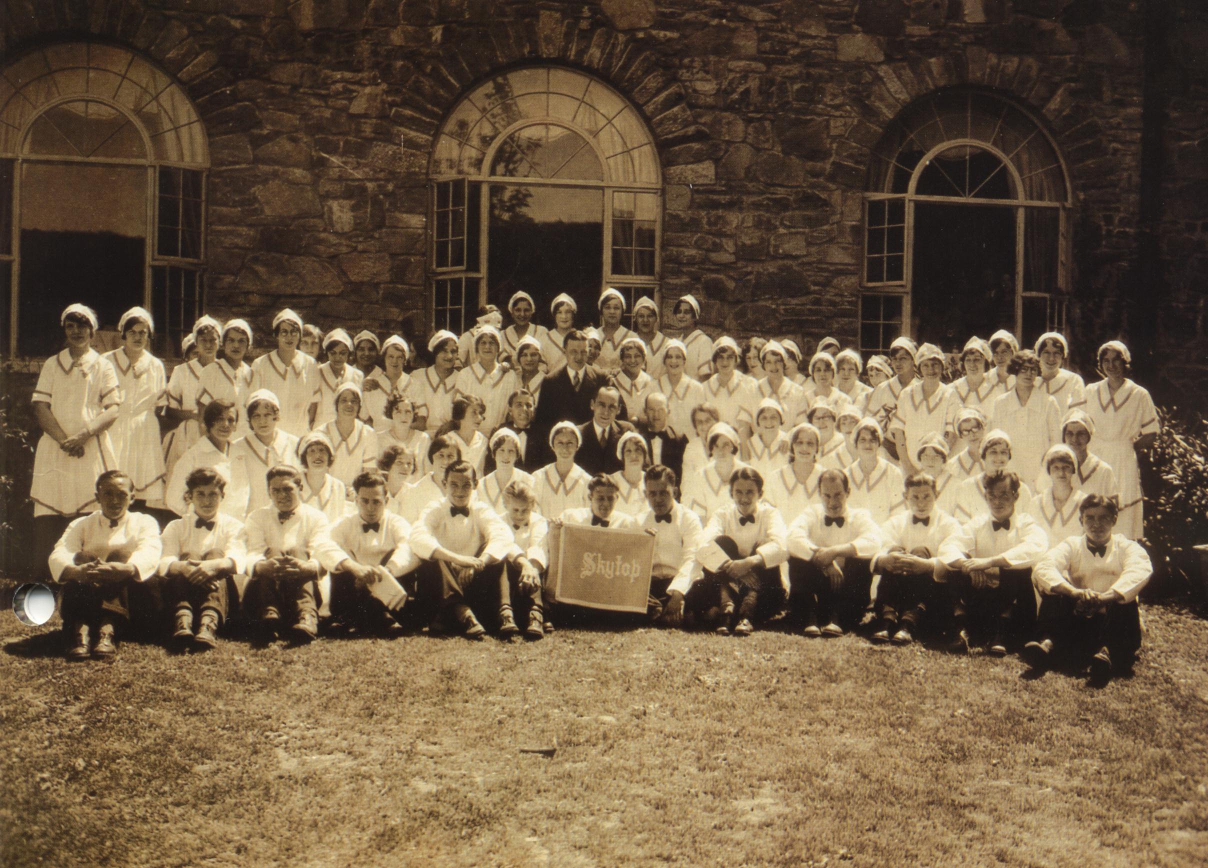 a group of people posing for a photo