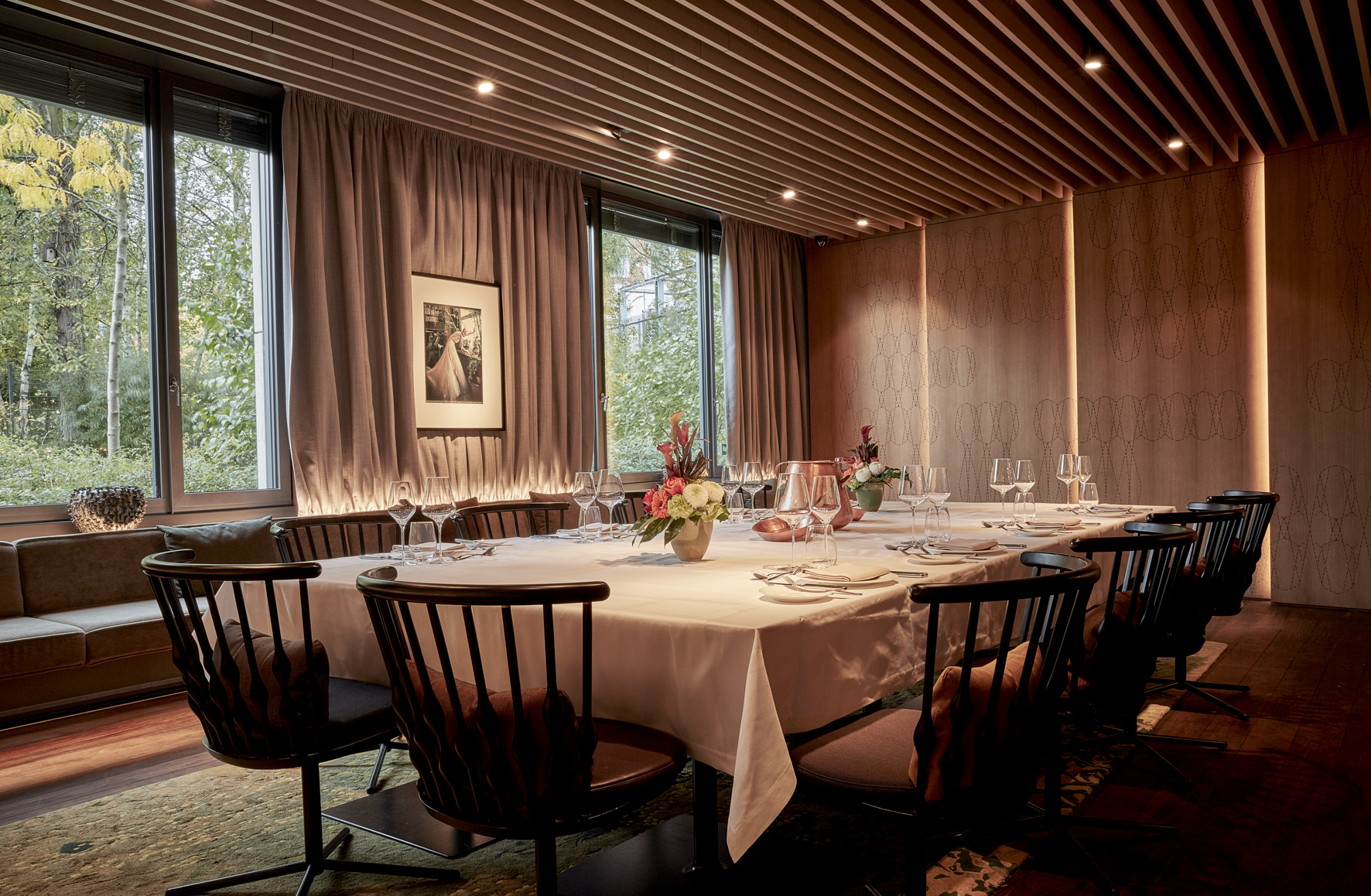 a table set for a dinner party
