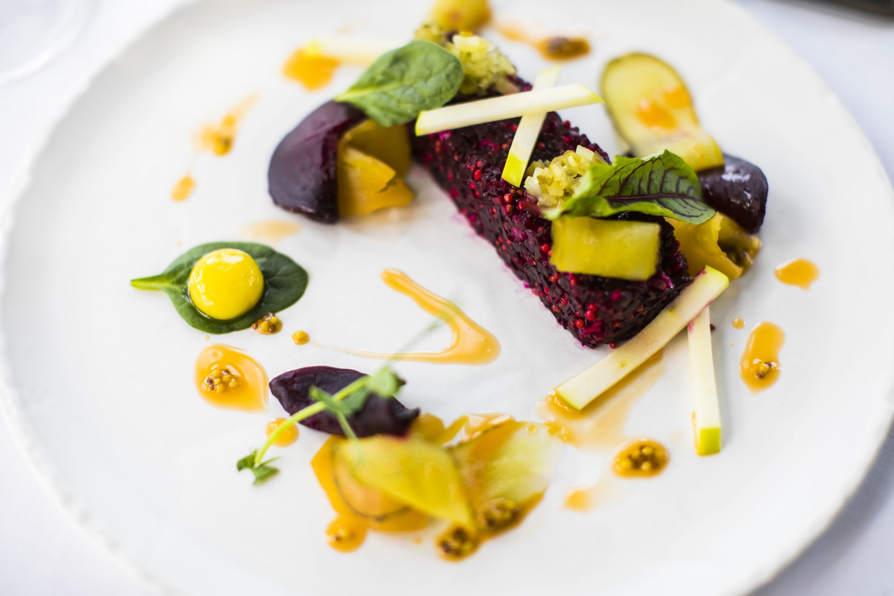 a plate of food on a white plate