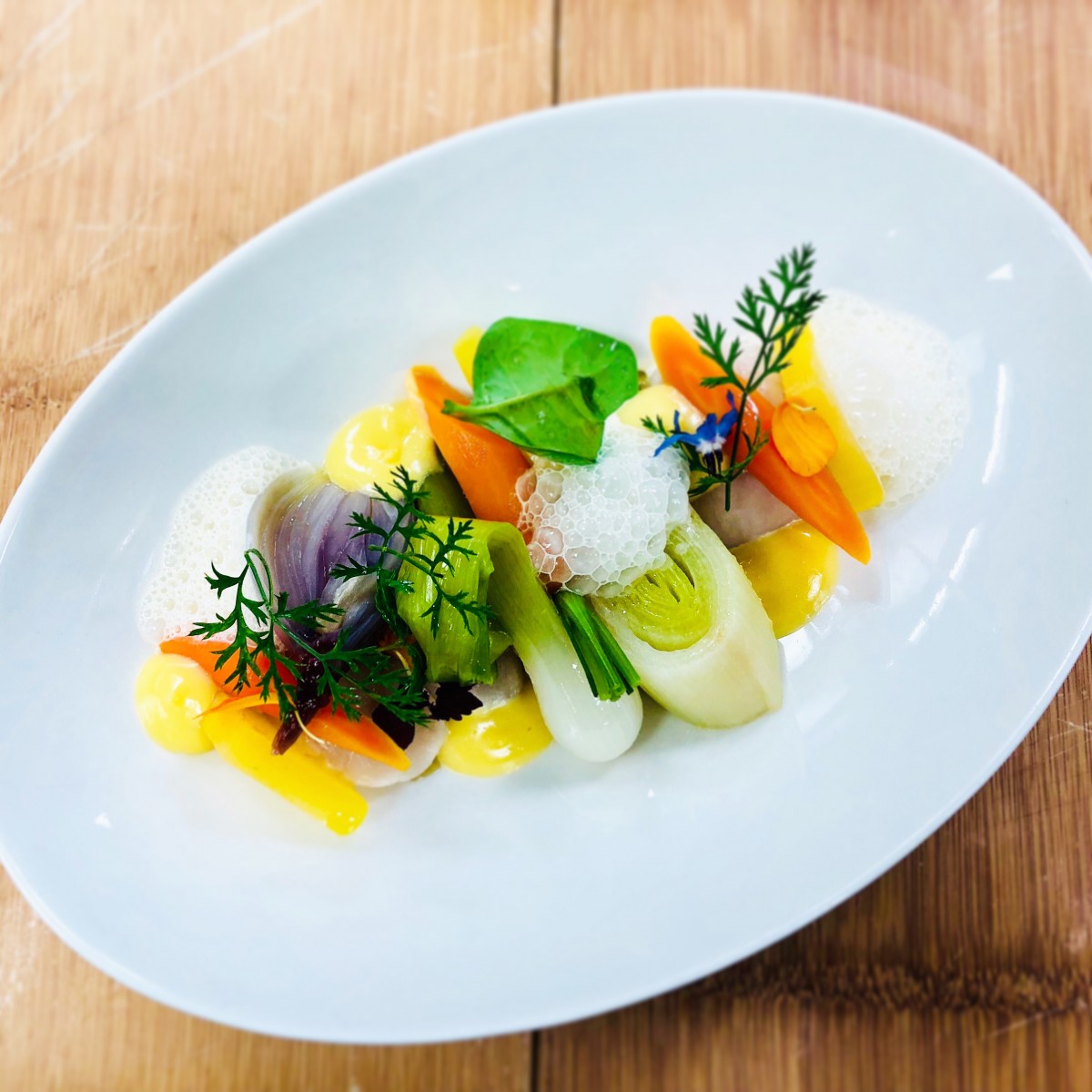 a plate of food on a table