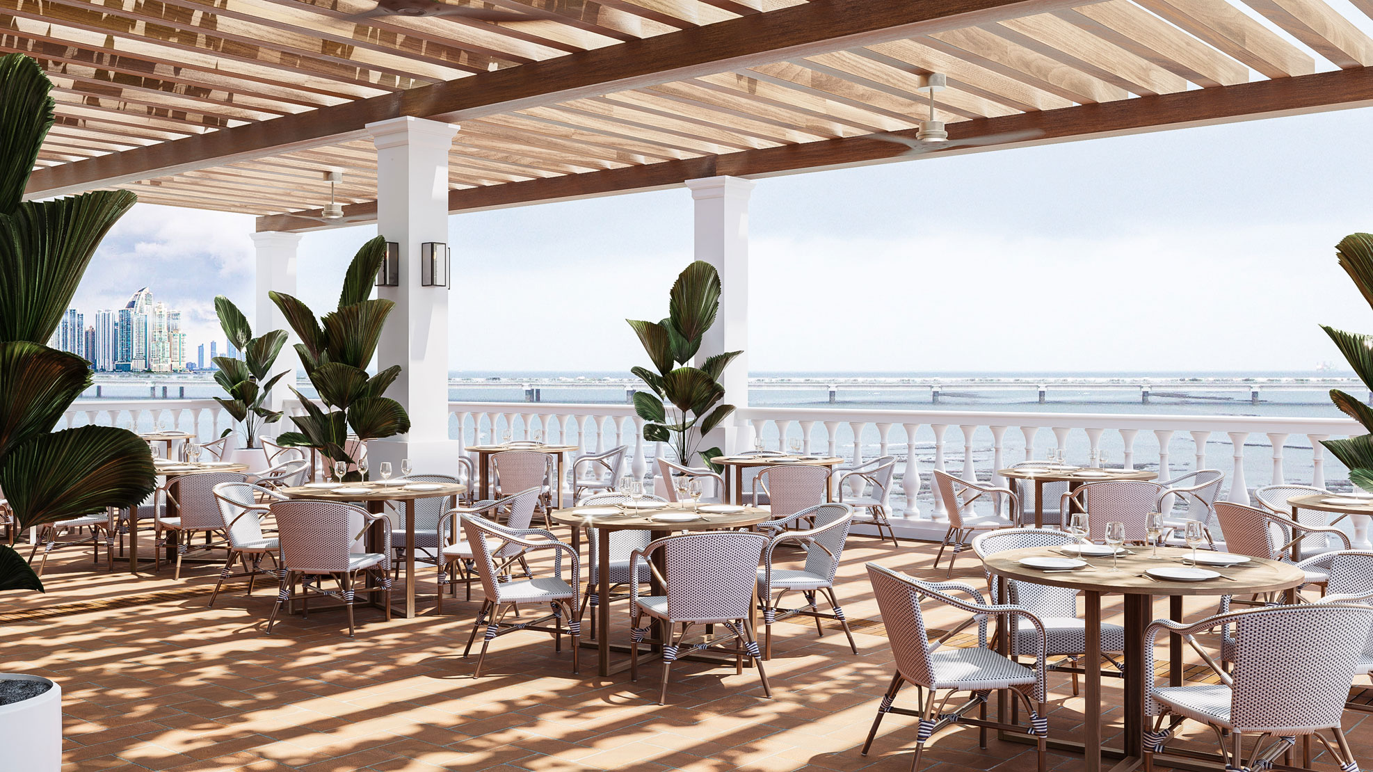 a restaurant with tables and chairs