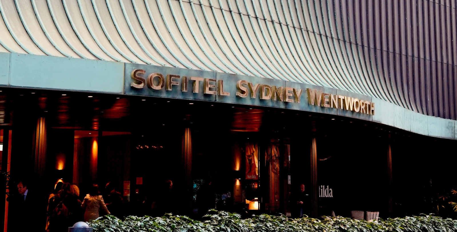 a building with a sign on the front
