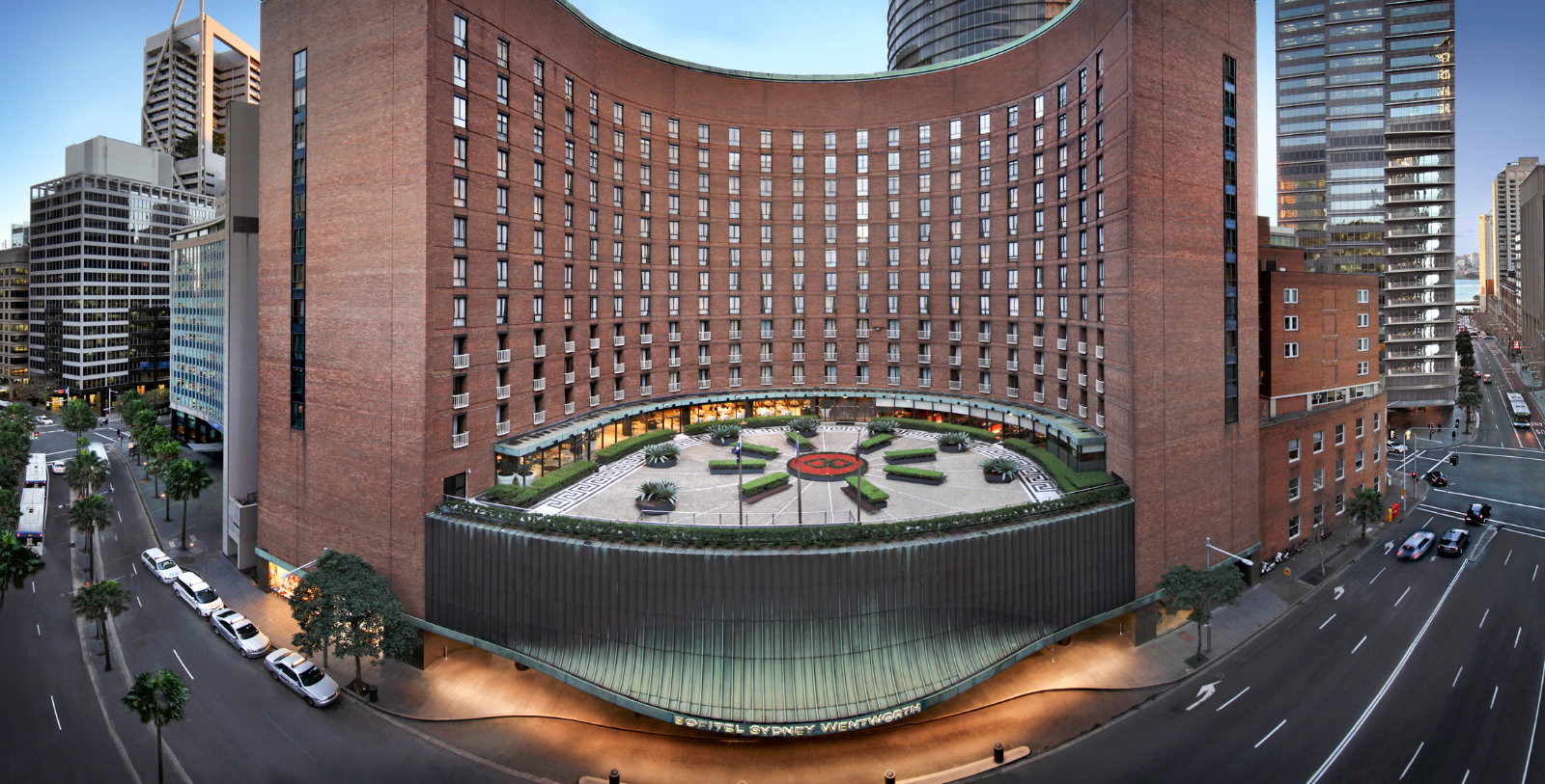 a circular building with a circular courtyard