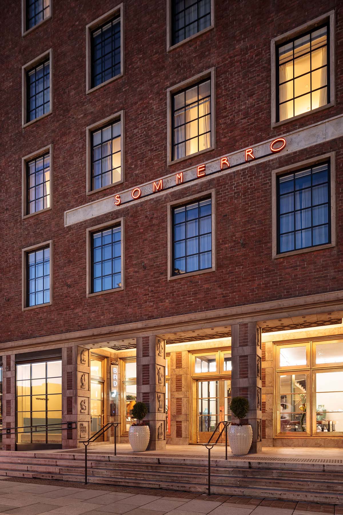 a building with a sign on the front
