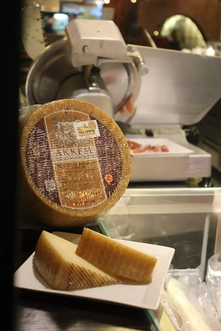 a cheese on a counter