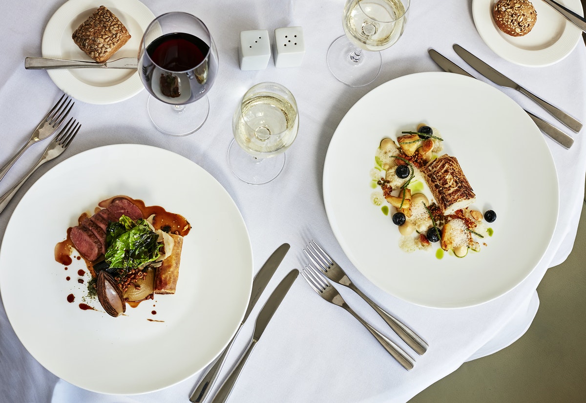 a plate of food on a table