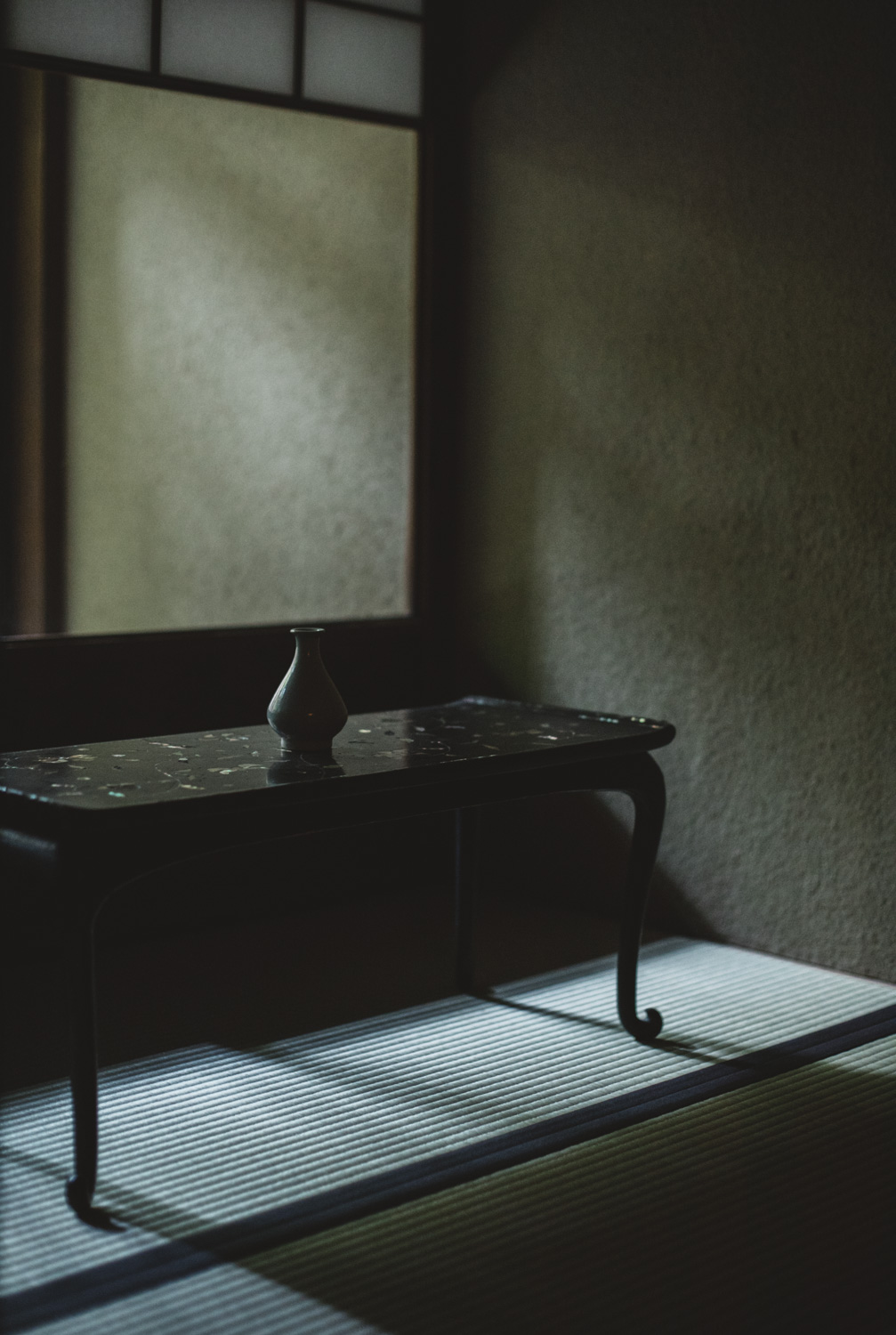 a vase on a table