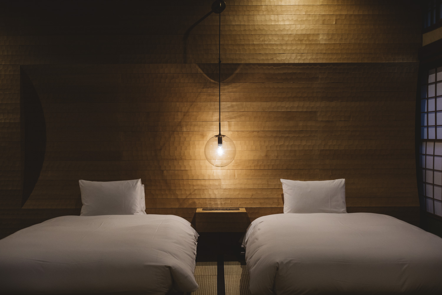 two beds in a room