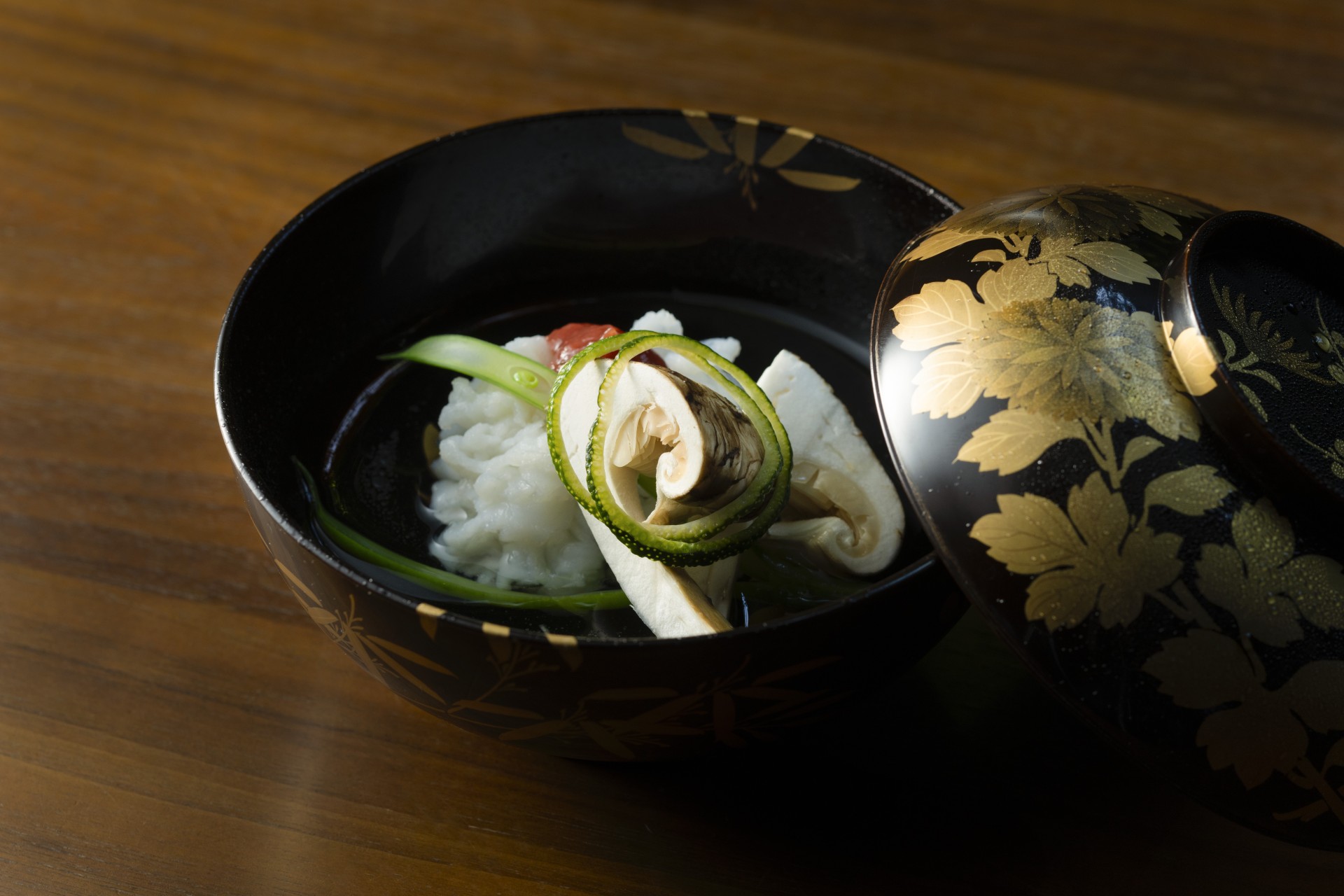 a bowl of food with a lid