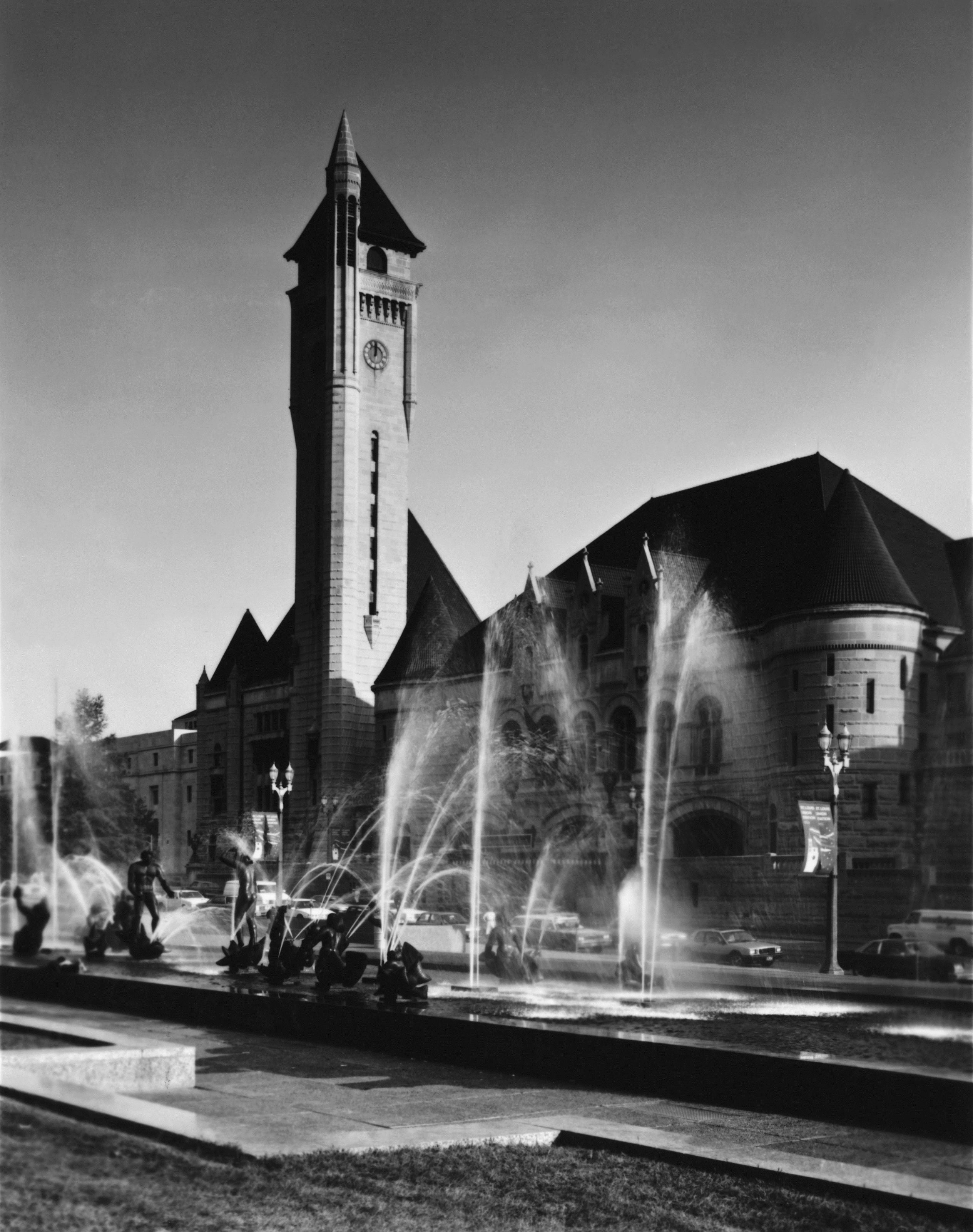 a large building with a clock tower