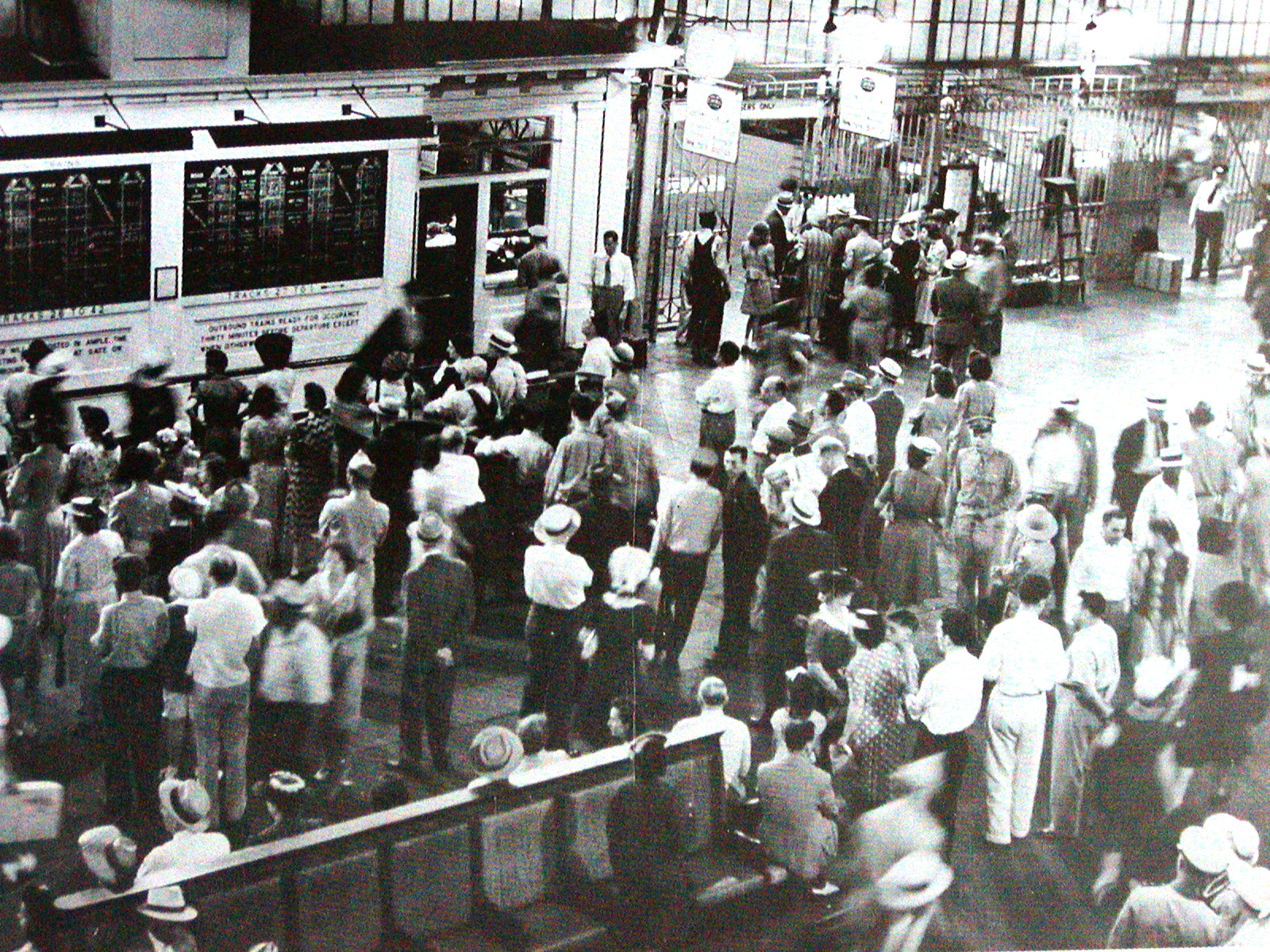 a group of people in a building