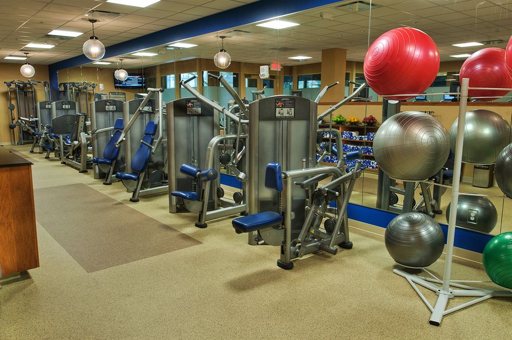 a gym with exercise equipment