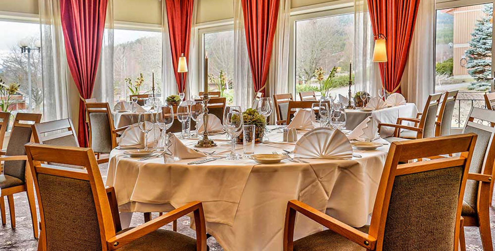 a table set for a dinner party