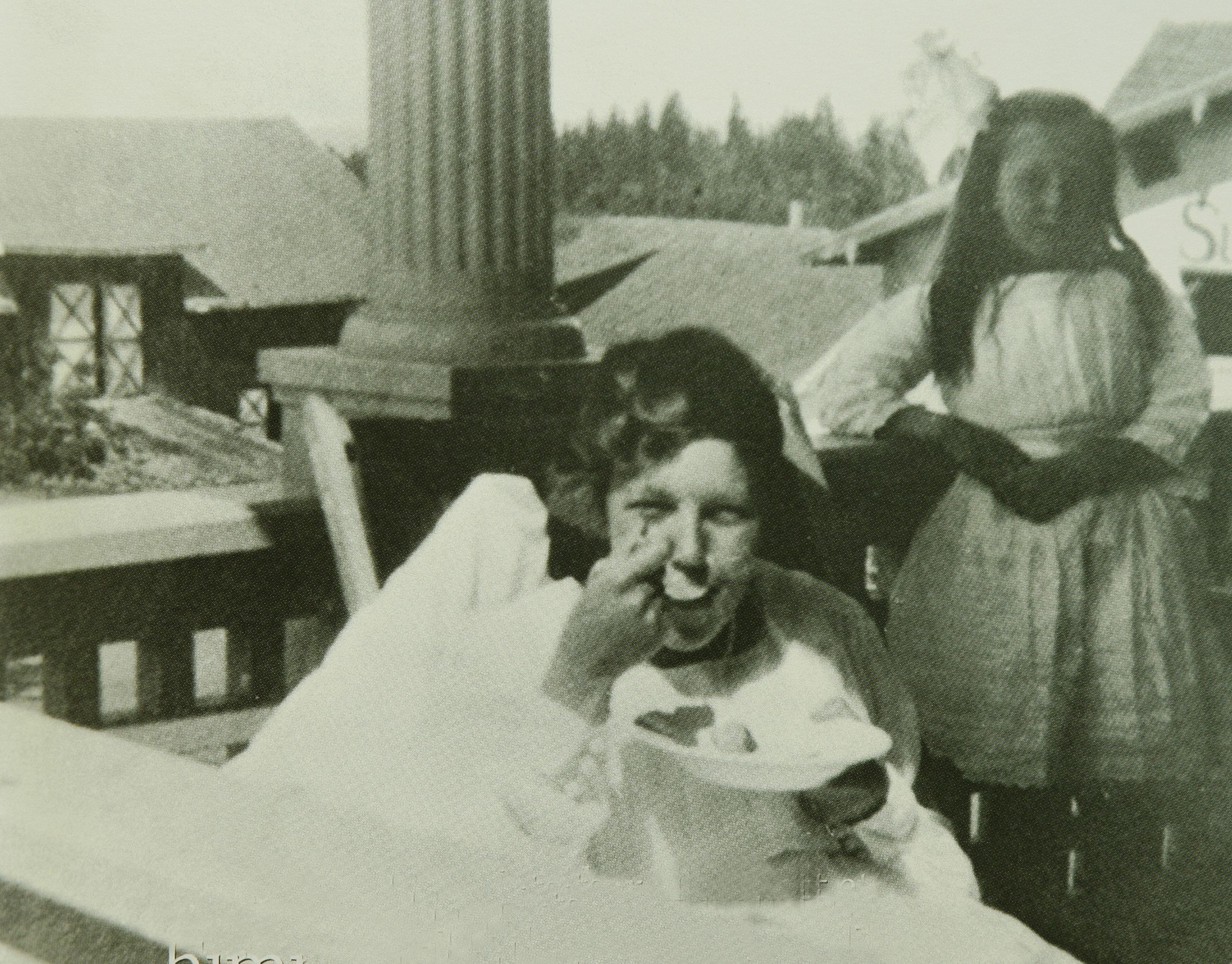 a group of people eating food