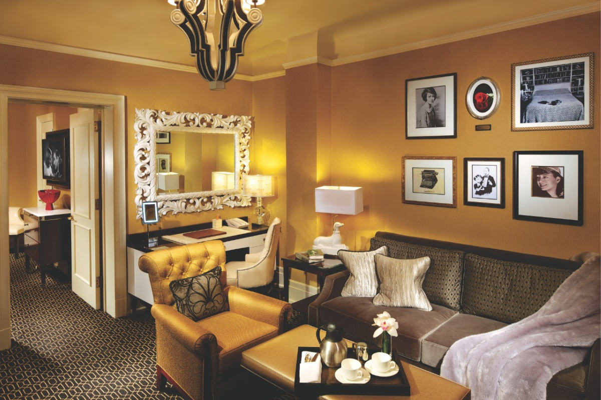 a room with a couch and chair