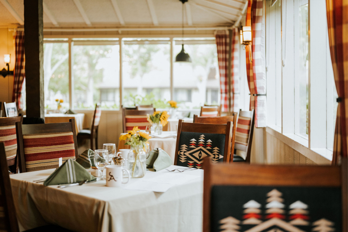 a table set for a restaurant