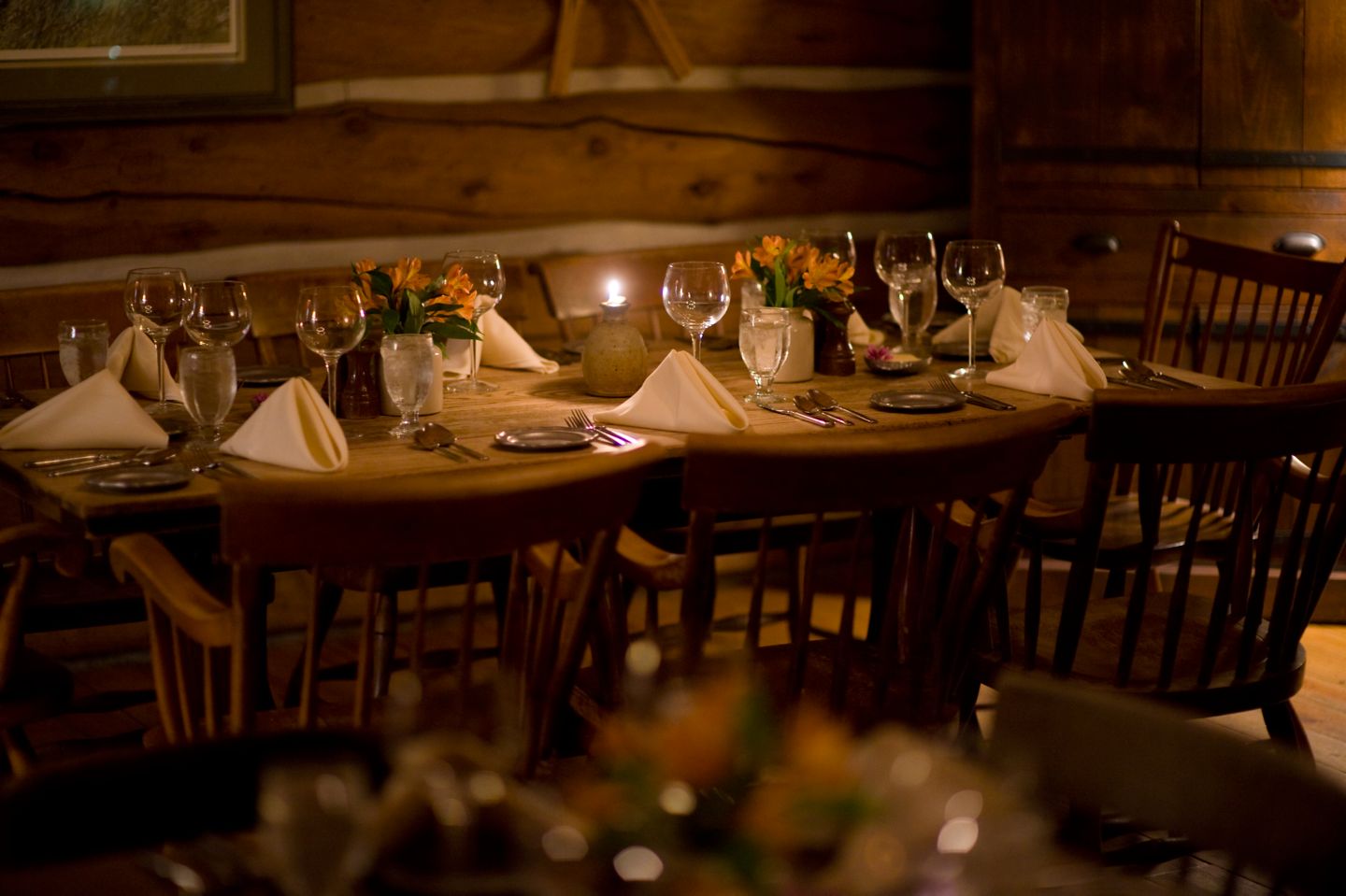 a table set for a dinner party