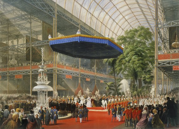 a large crowd of people in a large room