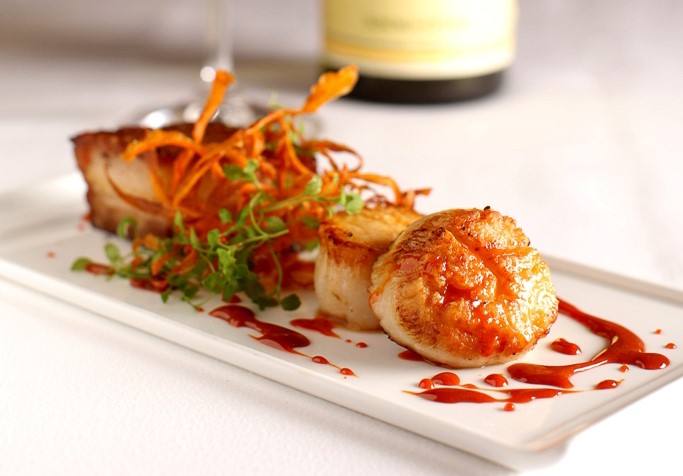 a plate of food on a table