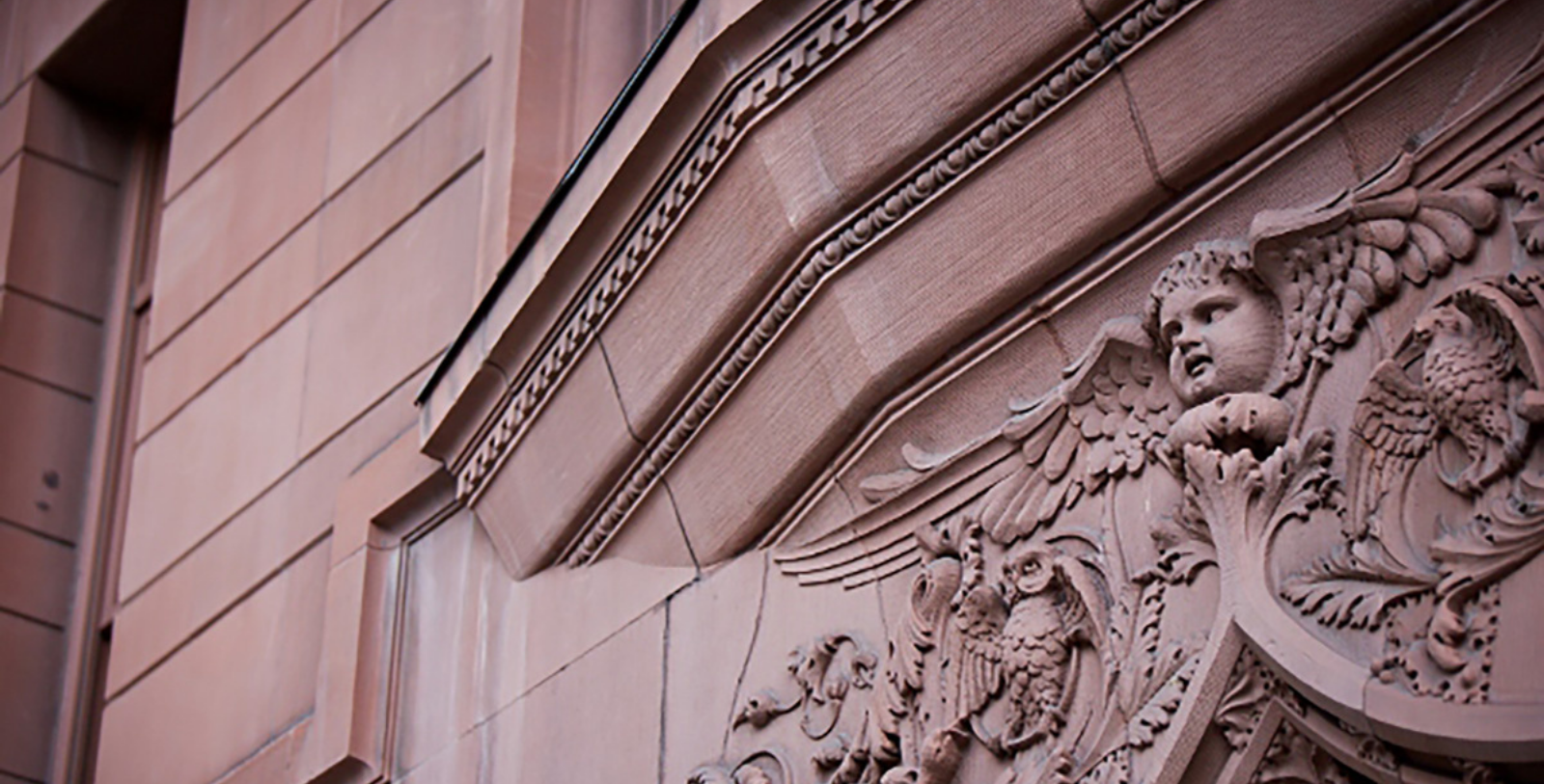 a stone building with carvings