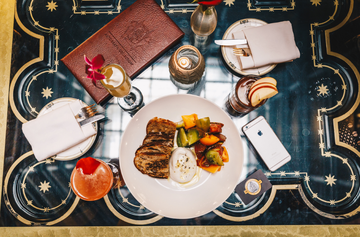 a plate of food on a table