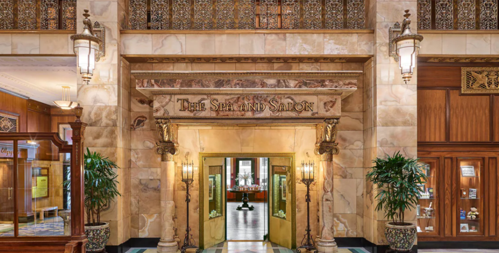 a entrance to a building