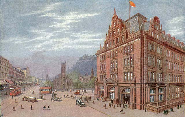 a large building with a flag on the roof