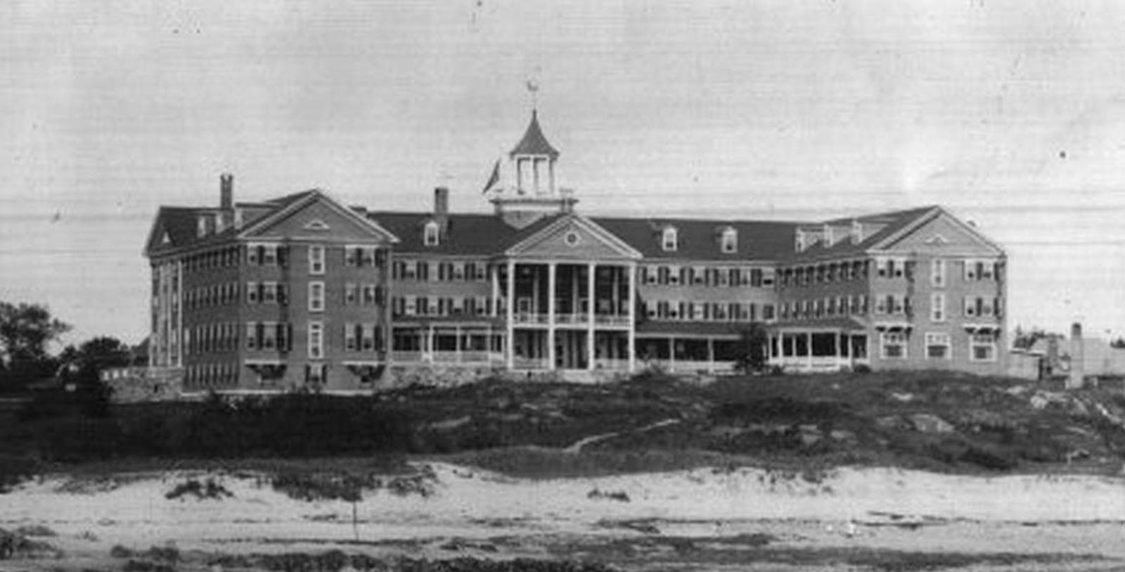 a large building with a steeple