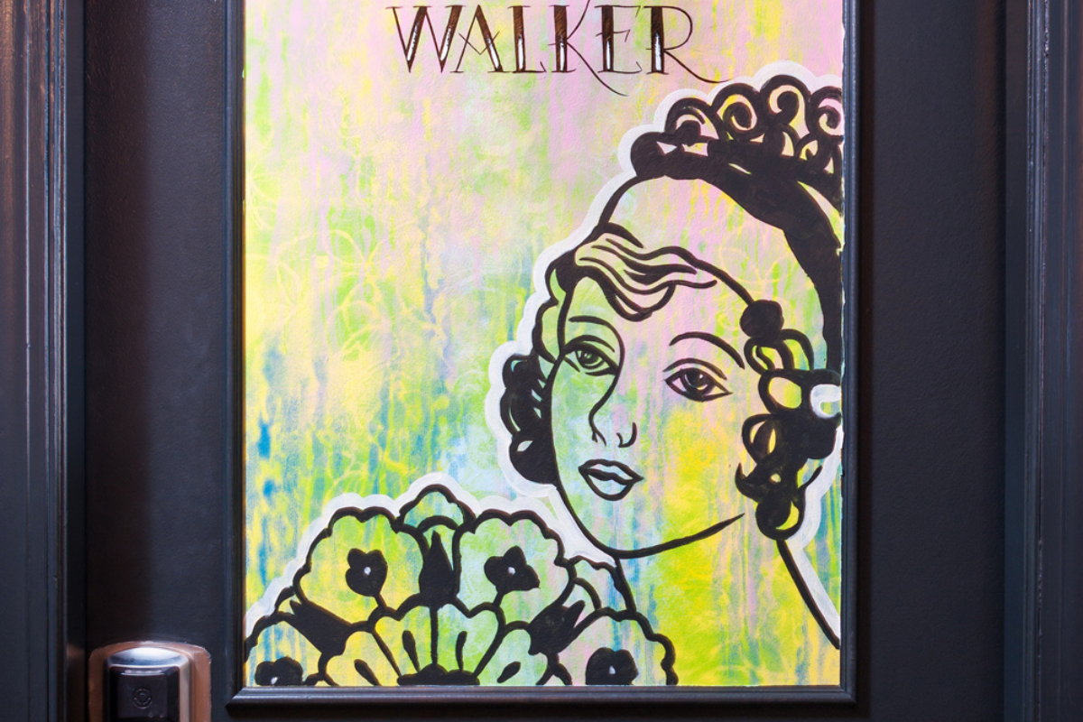 a painting of a woman with flowers